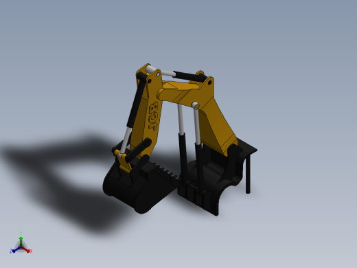 挖机挖斗臂3D数模图纸 STEP格式正等轴测缩略图