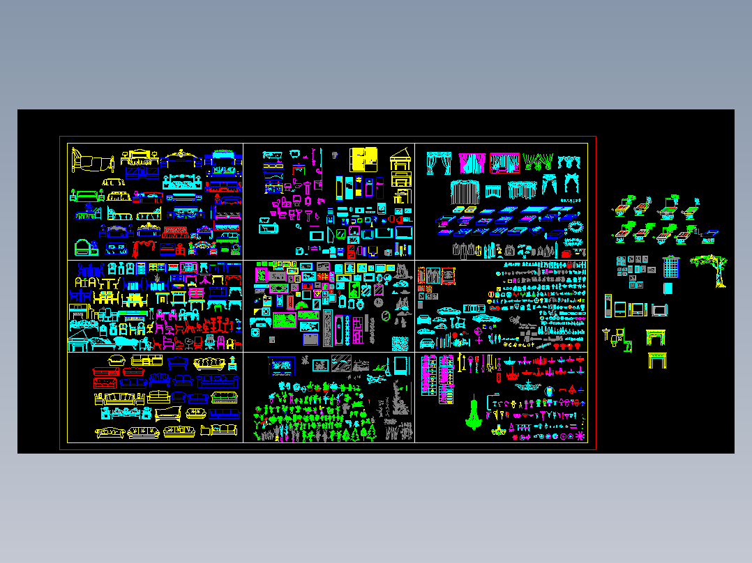 332期：CAD常用平面立面图库图块大全
