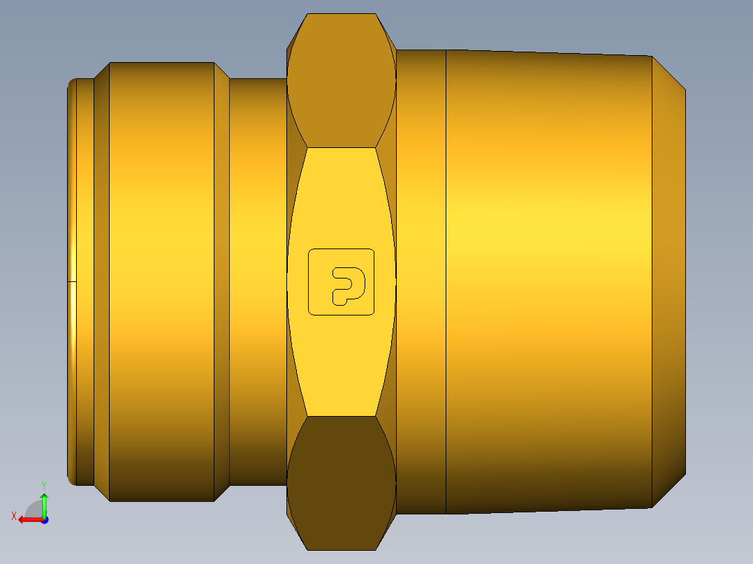 水管接头Male Hose to Male Pipe 71GH-12-12后视图