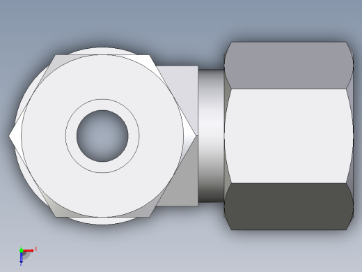 卡套式工业通用硬管接头EO_Adjustable_locknut_run_tee_LEE10SRCF俯视缩略图