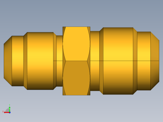 扩口式工业通用硬管接头Union Reducer 42F-10-8后视缩略图