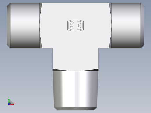 卡套式工业通用硬管接头EO_Male_stud_run_tee_TE08LRCFX前视缩略图