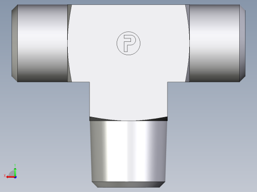 卡套式工业通用硬管接头EO_Male_stud_run_tee_TE08LRCFX后视缩略图