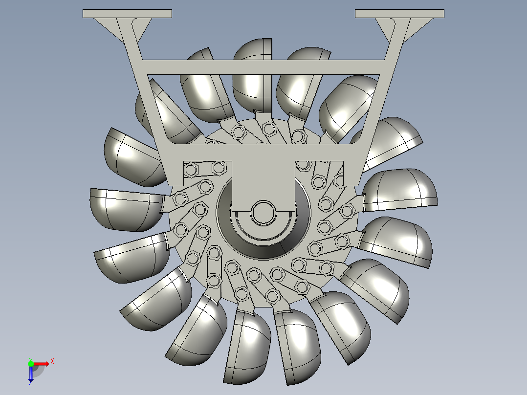 冲击式水轮机6俯视图