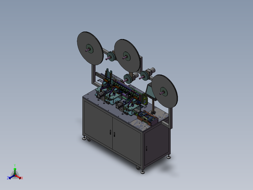 连接器插PIN折料机、非标自动机正等轴测图