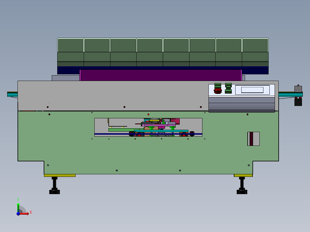 19卧式电子元件半自动插件机前视图