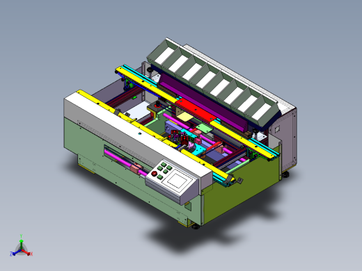 19卧式电子元件半自动插件机正等轴测缩略图