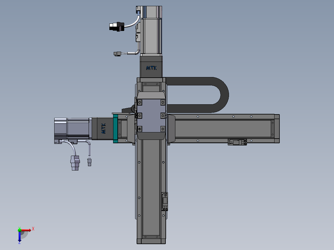 内嵌直交机械手XYG系列XYG330-F1俯视图