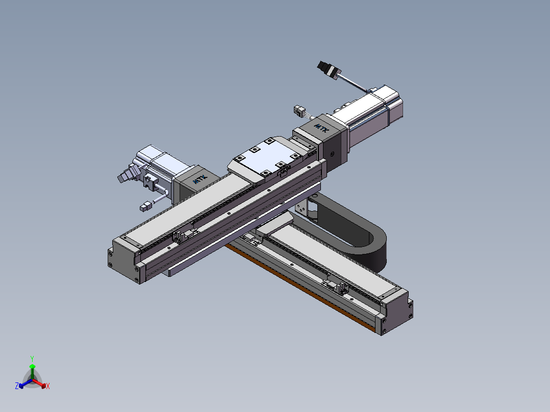 内嵌直交机械手XYG系列XYG330-F1正等轴测图