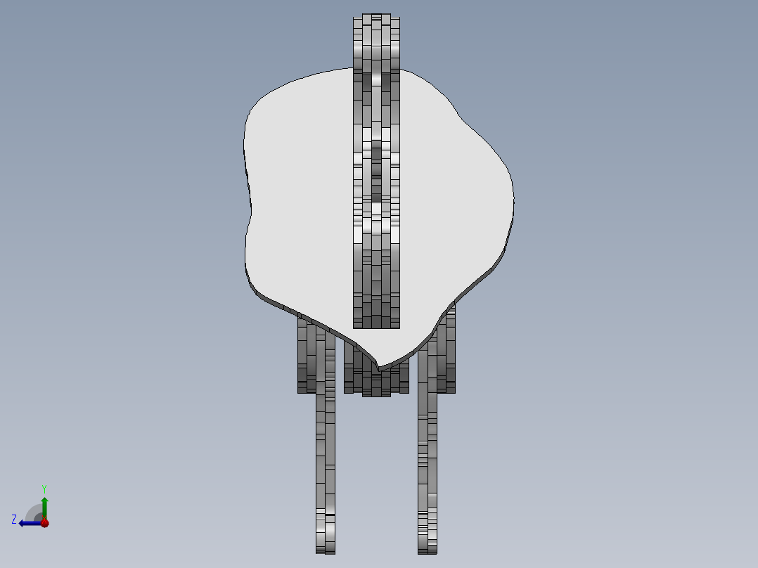 激光下料拼图狮子SOLIDWORKS 2014, STEP _ IGES右视图