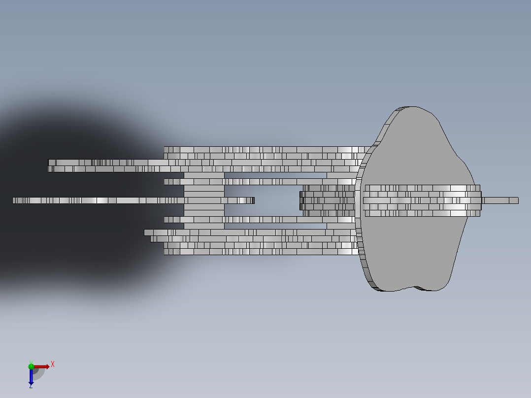 激光下料拼图狮子SOLIDWORKS 2014, STEP _ IGES俯视图