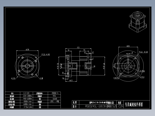 斜齿孔PGH115-L1 24-110-145-M8 KCZ25.DXF
