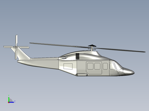 直升飞机 飞机模型设计 (13)左视缩略图