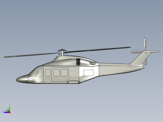 直升飞机 飞机模型设计 (13)右视缩略图