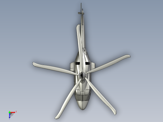 直升飞机 飞机模型设计 (13)俯视缩略图