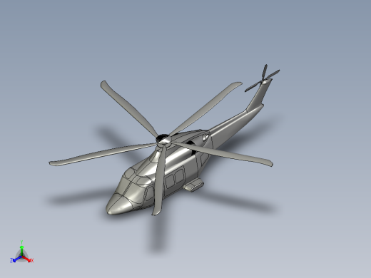 直升飞机 飞机模型设计 (13)正等轴测缩略图