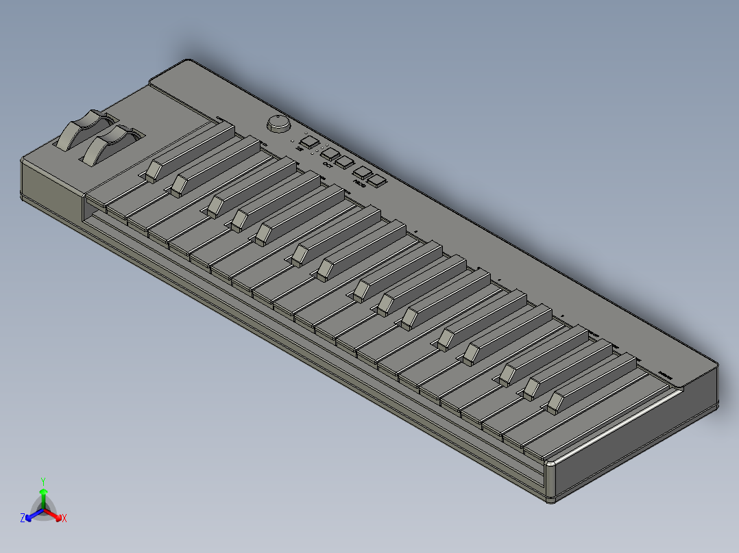 钢琴11正等轴测图