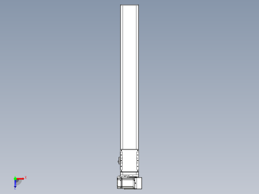 同步带全封闭直线模组TPA-HCB-105D-90-L750-RU-C-P20-N3俯视缩略图