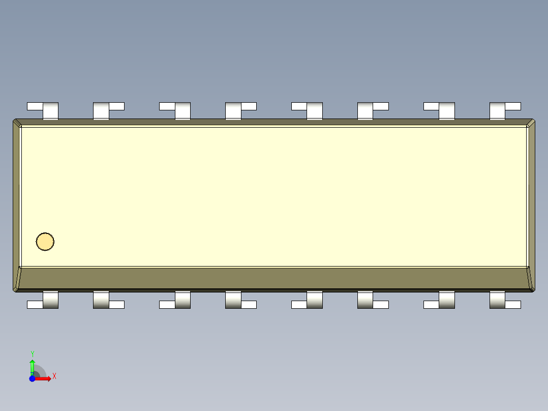 光电元件封装-DIP16-OC-YL前视图