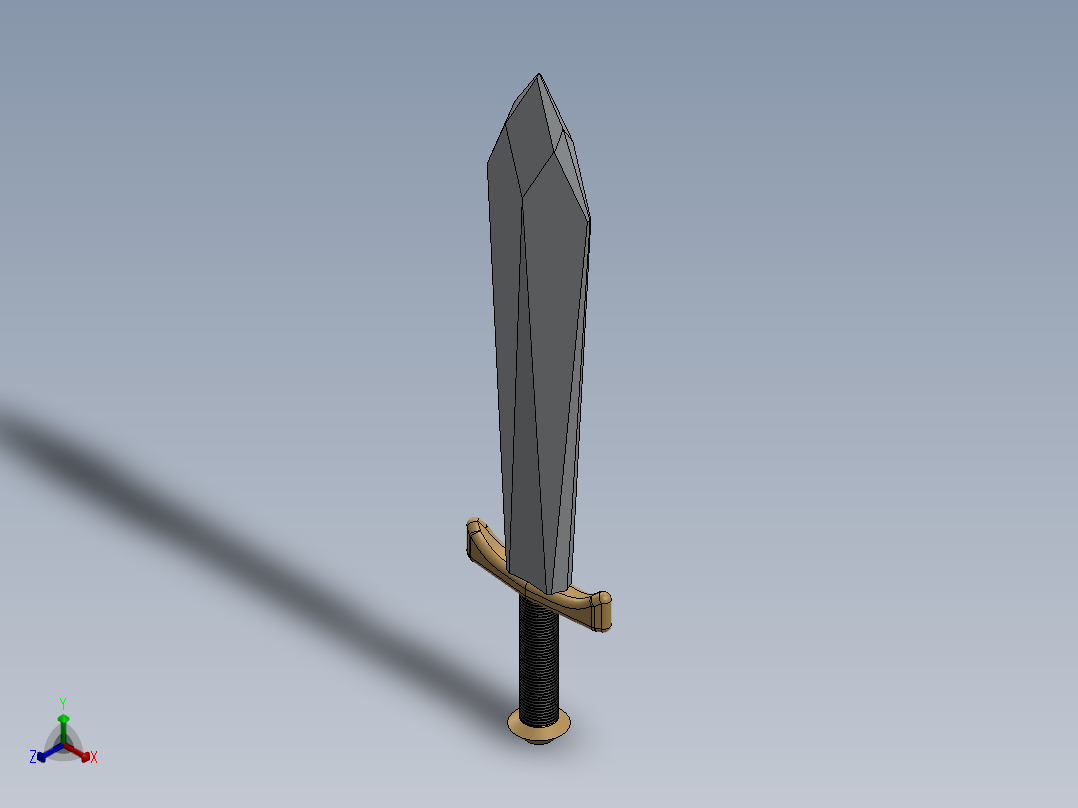 剑、宝剑(107)正等轴测图