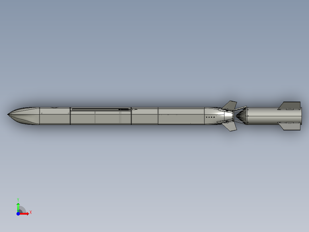 0-01 导弹前视图