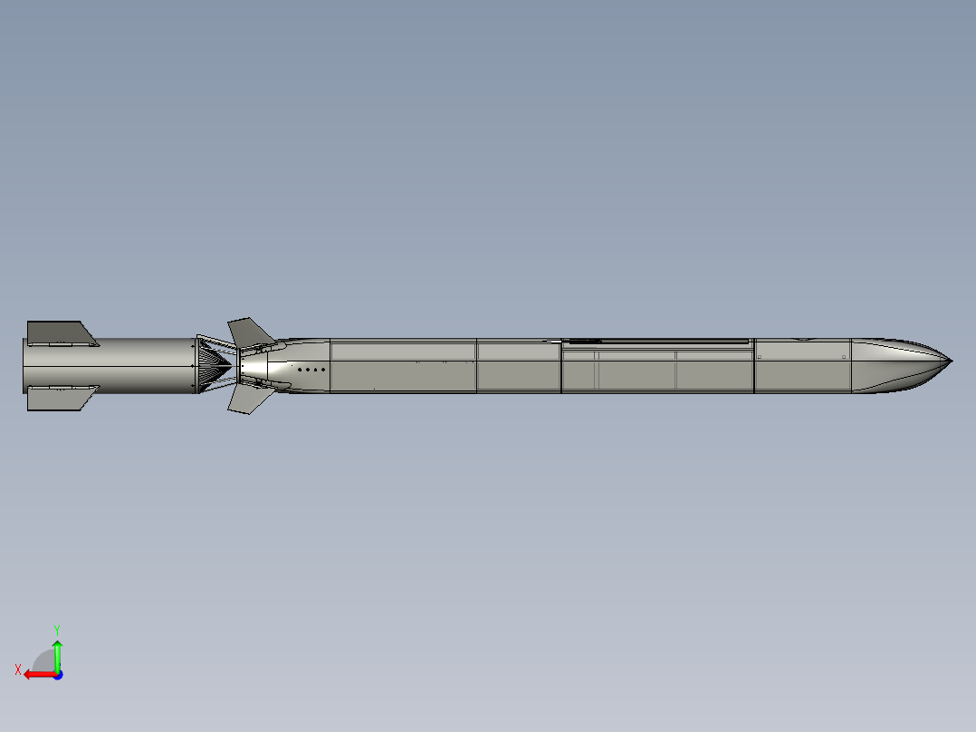 0-01 导弹后视图