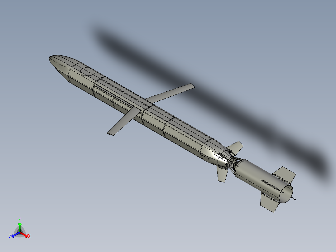 0-01 导弹正等轴测图