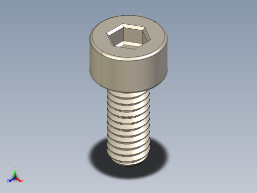 Screw_DIN_912_M2.5x6F_A2.STEP公制内六角螺钉