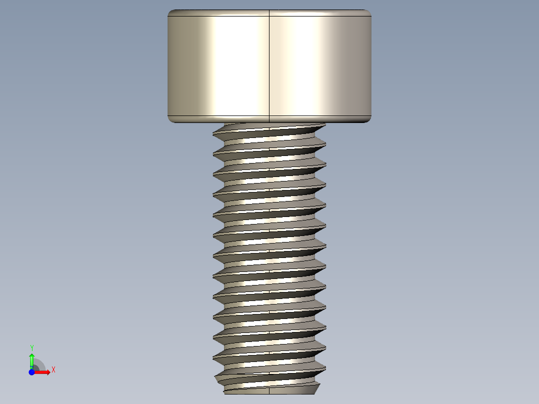 Screw_DIN_912_M2.5x6F_A2.STEP公制内六角螺钉前视图