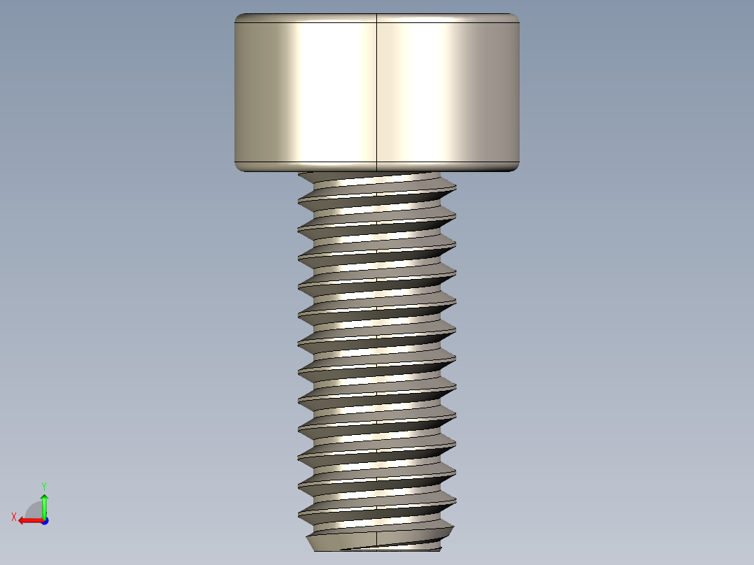 Screw_DIN_912_M2.5x6F_A2.STEP公制内六角螺钉后视图