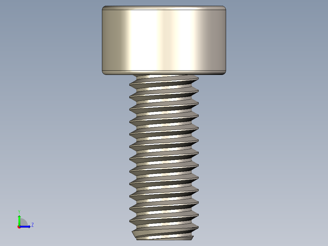 Screw_DIN_912_M2.5x6F_A2.STEP公制内六角螺钉左视图