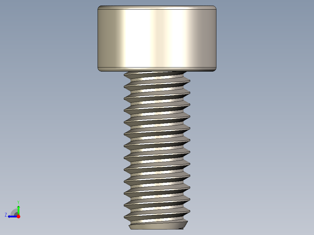Screw_DIN_912_M2.5x6F_A2.STEP公制内六角螺钉右视图