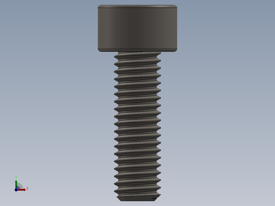 Screw_DIN_912_M5x16F_A2.SLDPRT公制内六角螺钉前视图
