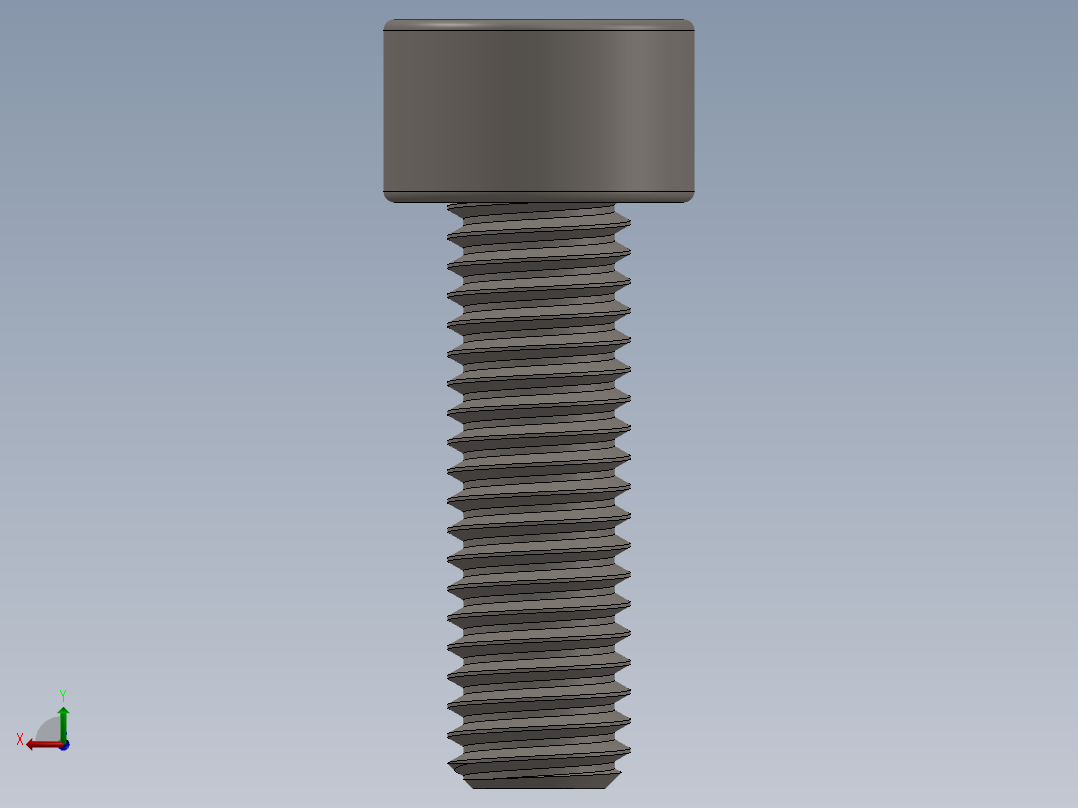 Screw_DIN_912_M5x16F_A2.SLDPRT公制内六角螺钉后视图