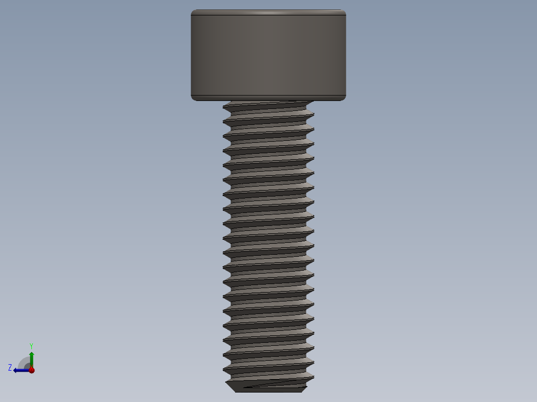 Screw_DIN_912_M5x16F_A2.SLDPRT公制内六角螺钉右视图
