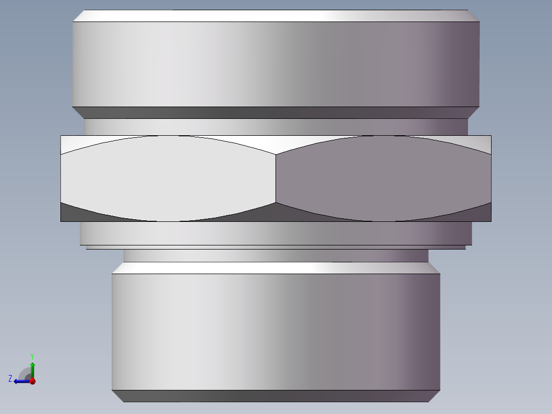 英制管螺纹ED密封、1CB-52-20WD非标右视图