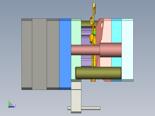 塑料壳压铸模具设计左视缩略图