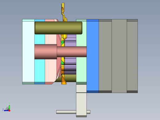 塑料壳压铸模具设计右视缩略图