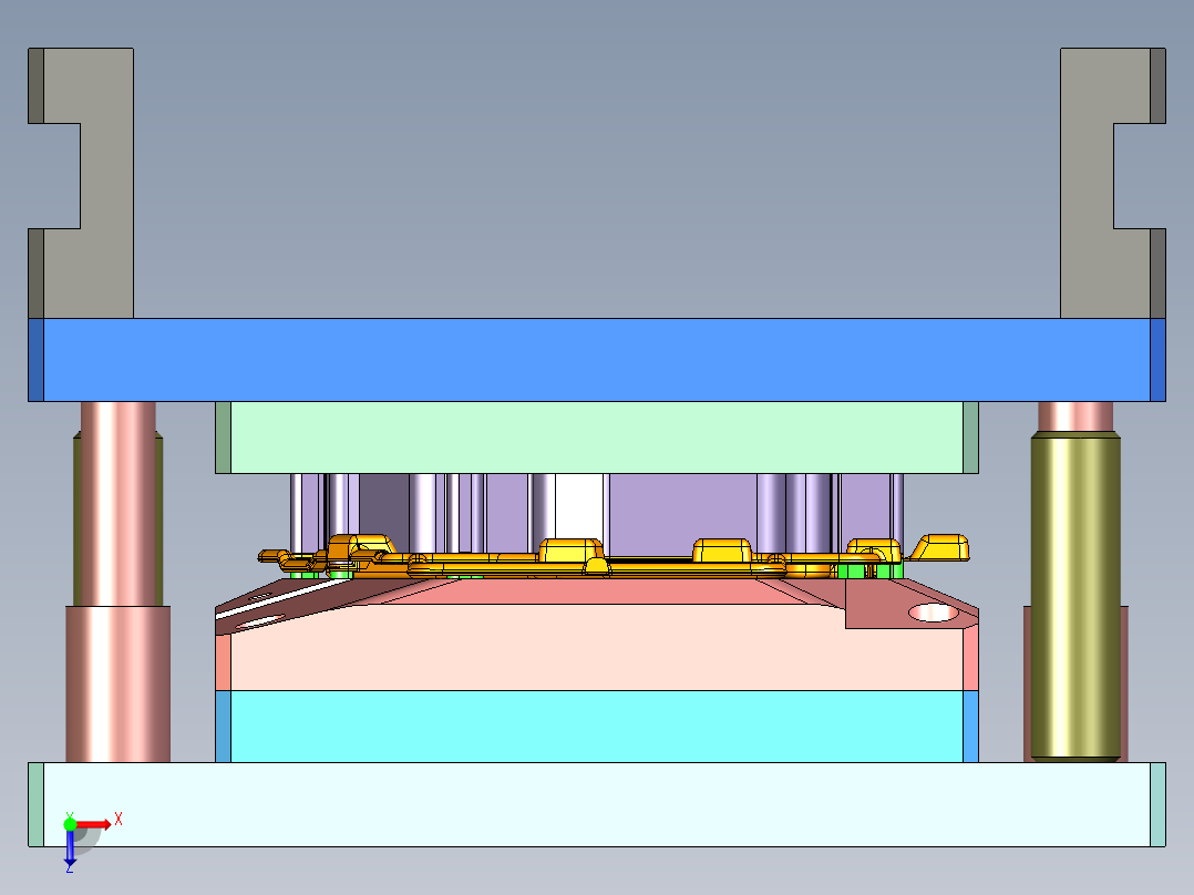 塑料壳压铸模具设计俯视图
