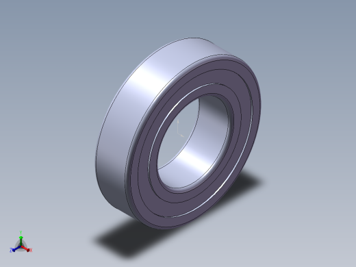深沟球轴承6005-2Z正等轴测缩略图