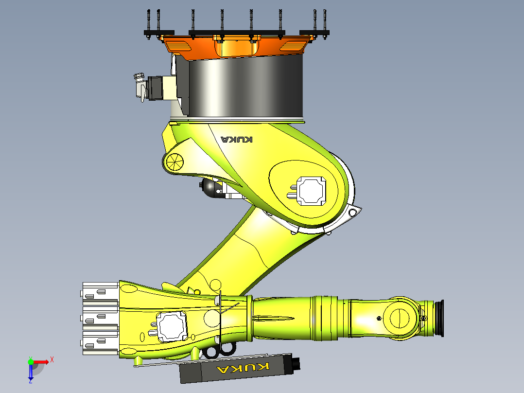 KUKA KR 340 R3330 (KR 500 FORTEC)机器人俯视图