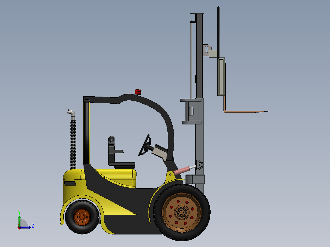 叉车、 叉车 SW(12)左视图