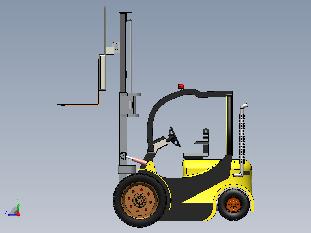 叉车、 叉车 SW(12)右视图