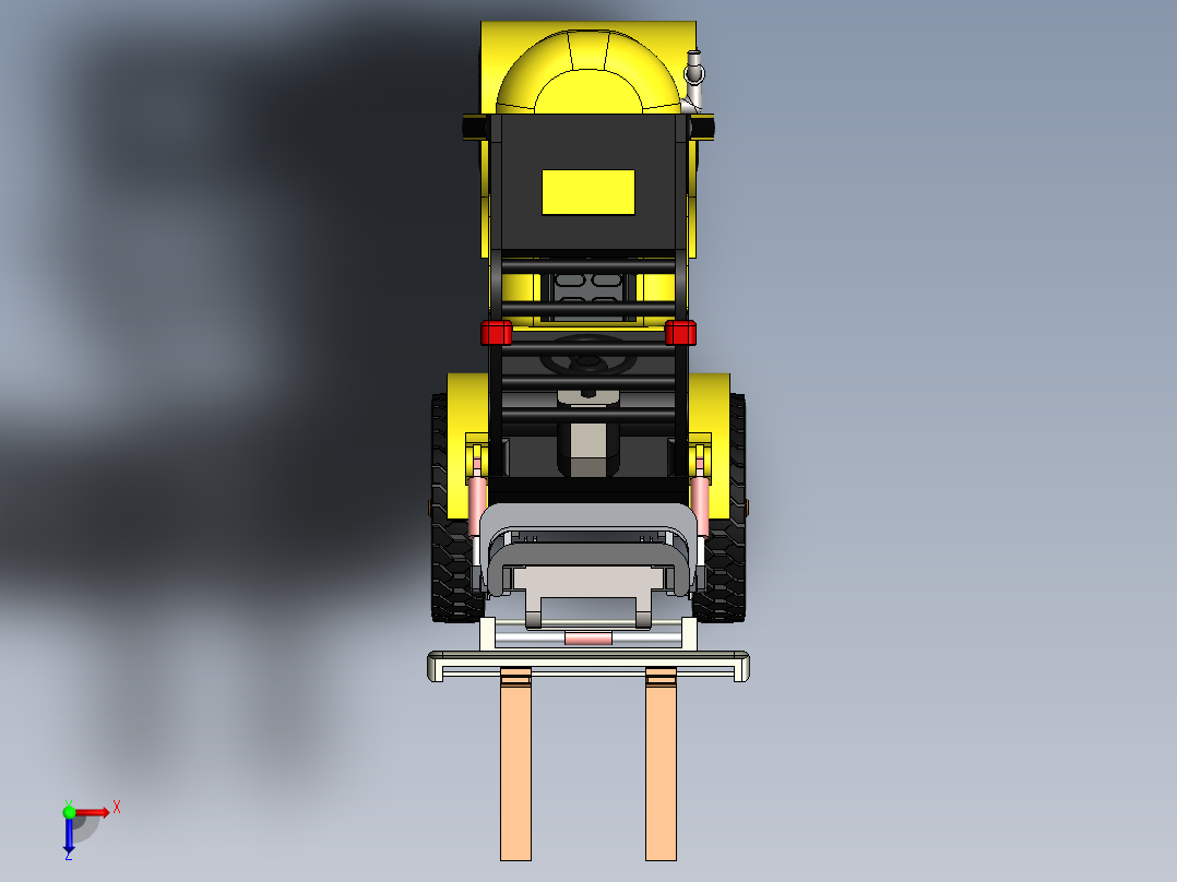 叉车、 叉车 SW(12)俯视图