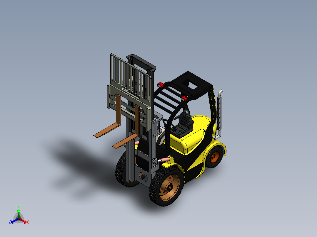 叉车、 叉车 SW(12)正等轴测图