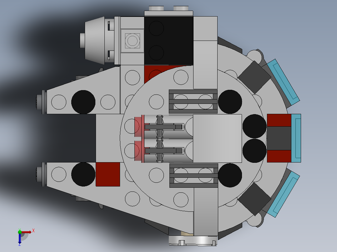 乐高千年隼俯视图
