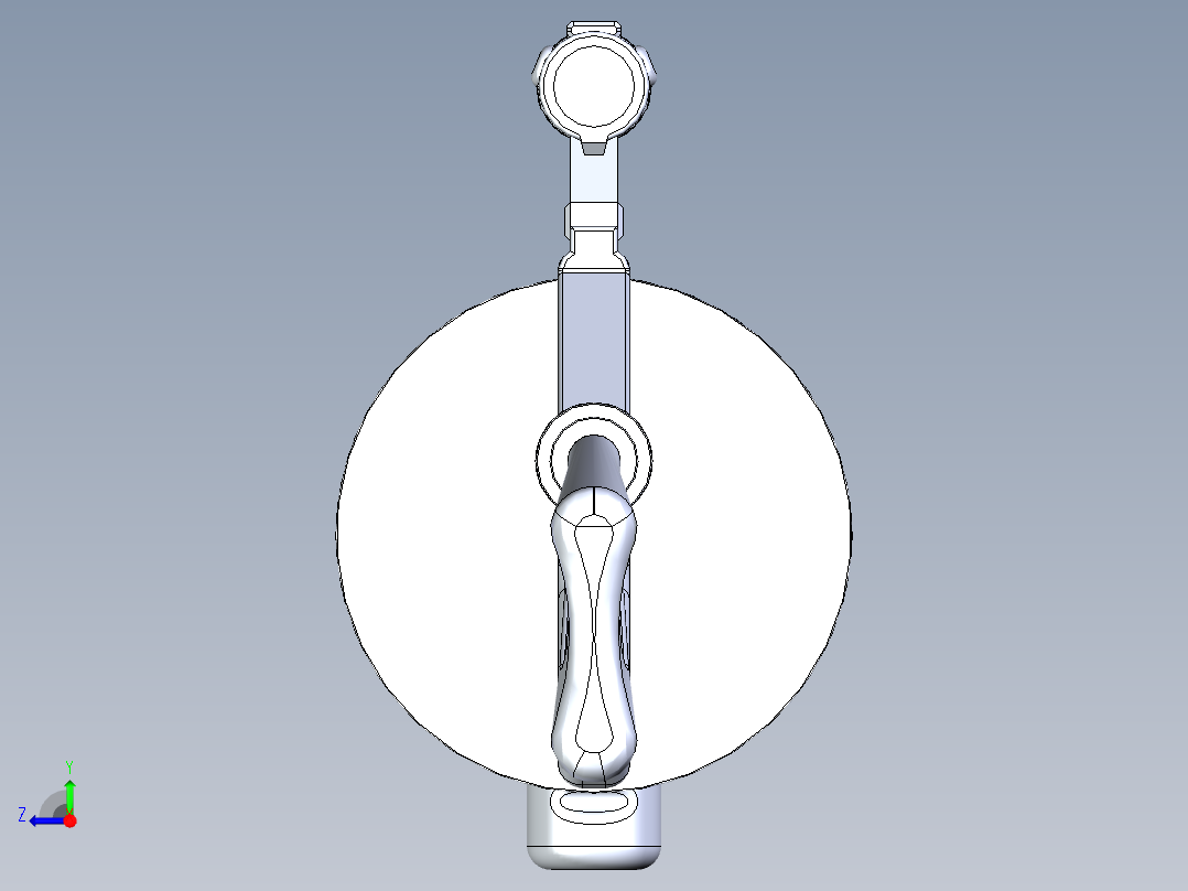 手枪左轮冲锋枪老式狙击步枪设计3D图纸m32-grenade-launcher creo igs stp x_t右视图