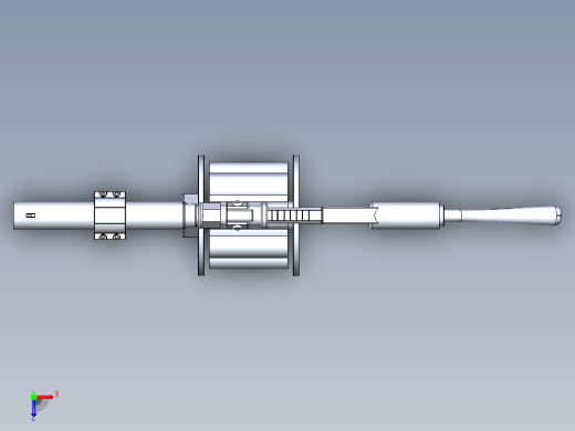 手枪左轮冲锋枪老式狙击步枪设计3D图纸m32-grenade-launcher creo igs stp x_t俯视缩略图