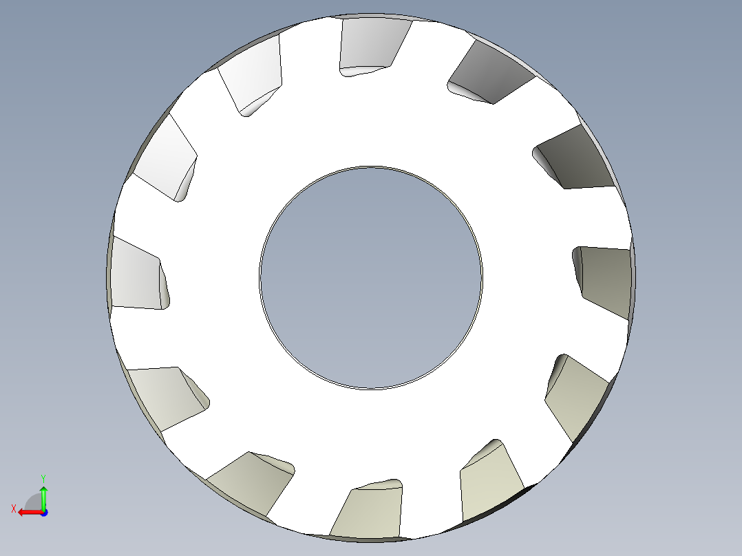 平面铣刀后视图
