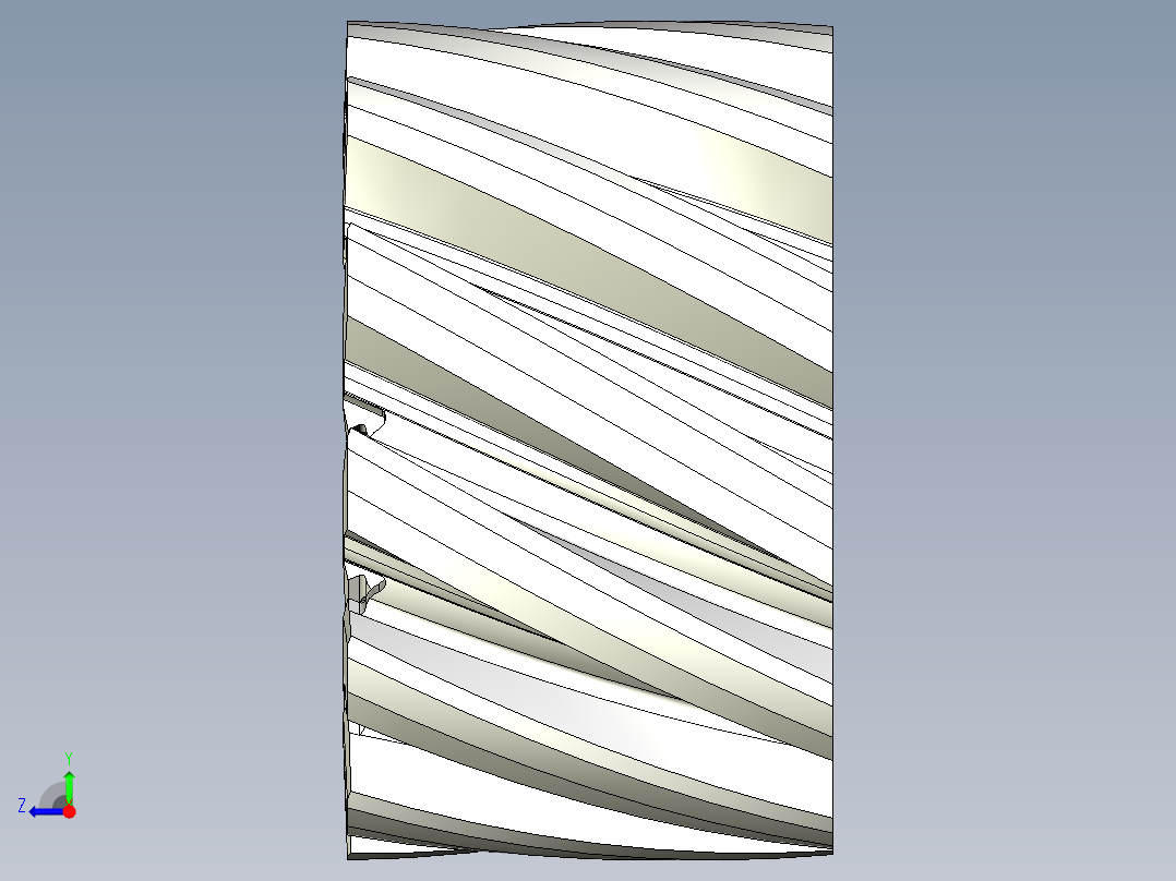 平面铣刀右视图